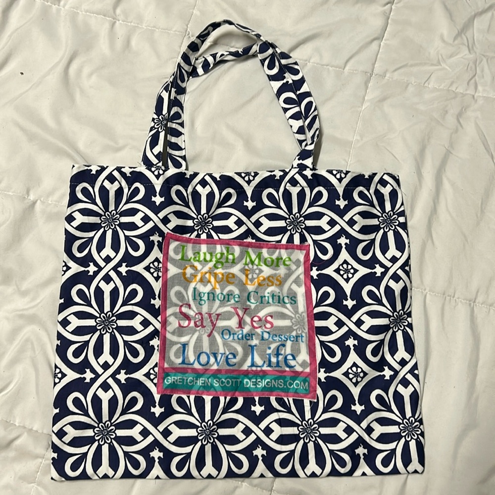 Gretchen Scott canvas tote. Like new!